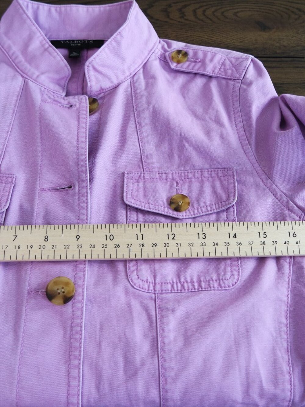 Talbots Lavender Purple Jacket Coat Size Small Petite Spring Classic Buttons - Picture 7 of 9